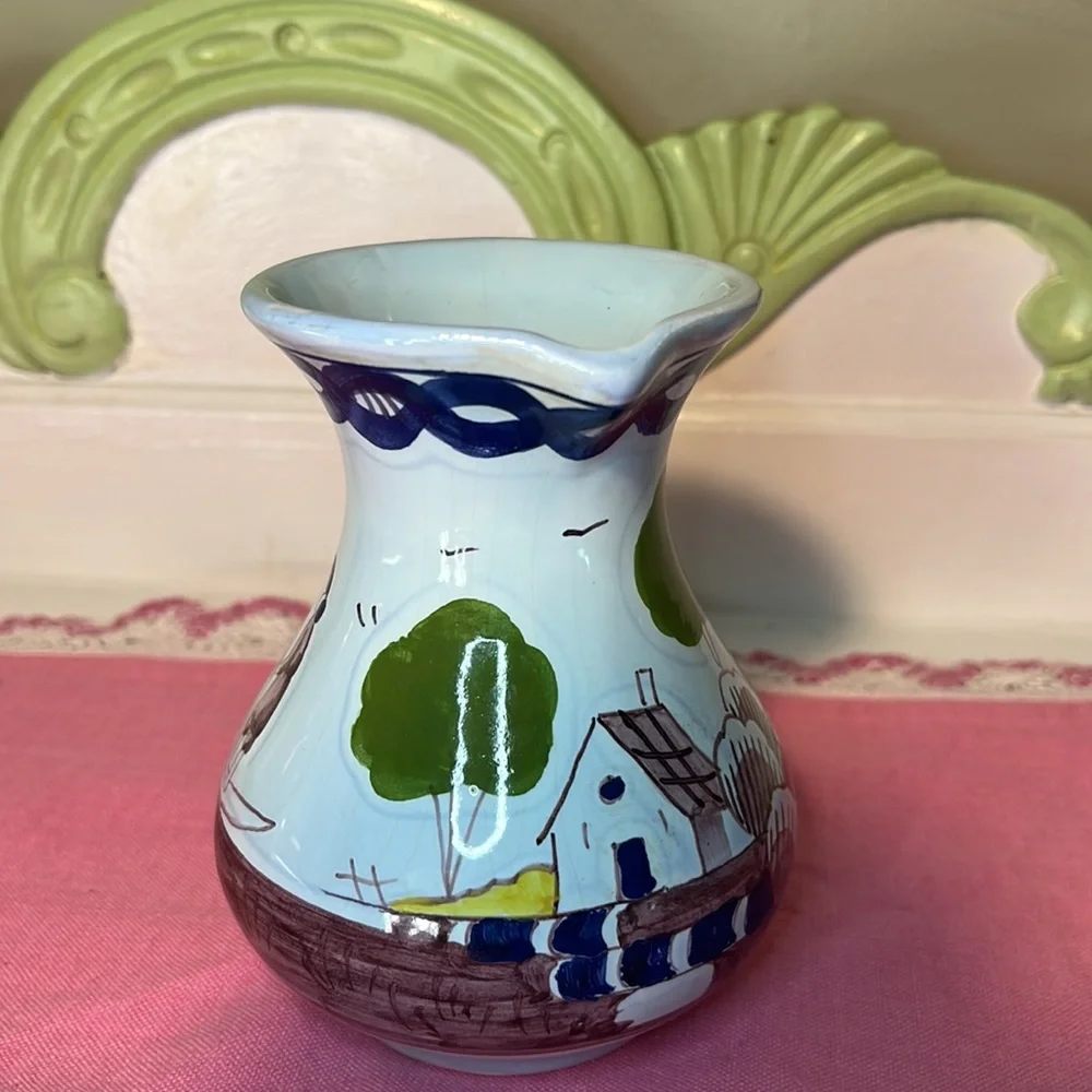 DELFT Williamsburg  Mini Creamer Pitcher Made in Holland Vintage 1967